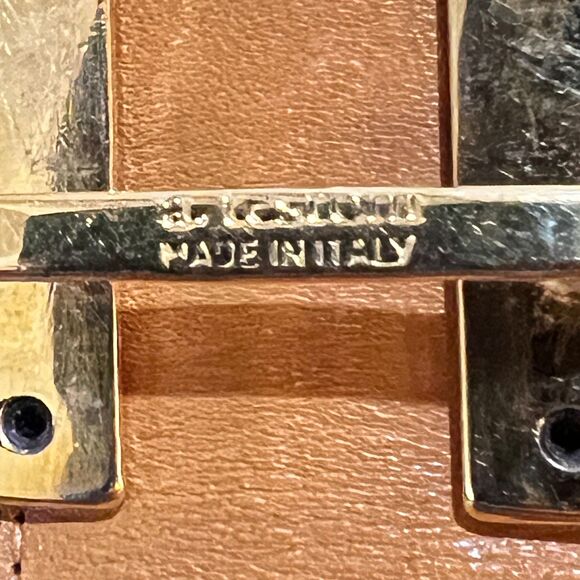 a. testoni Genuine Lezard Leather Brown Tan Belt Made in Italy - Men's Size 42 - Picture 4 of 8